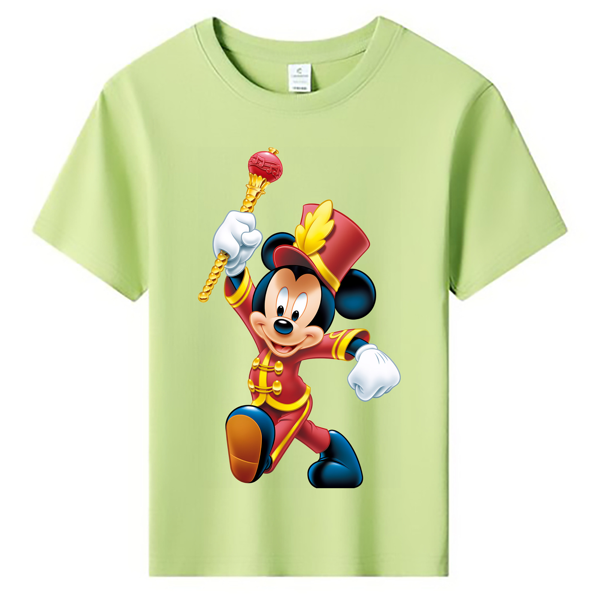 （画像用） ミッキーマウス Mickey Mouse 綿100％キッズTシャツ（フロントプリント）